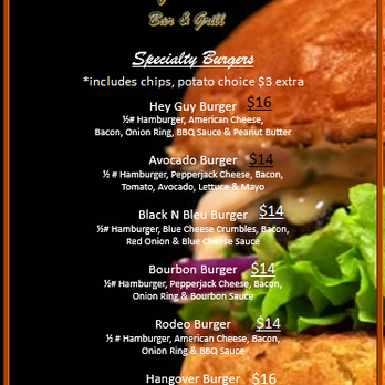 Sanford Lake Bar & Grill menu 3